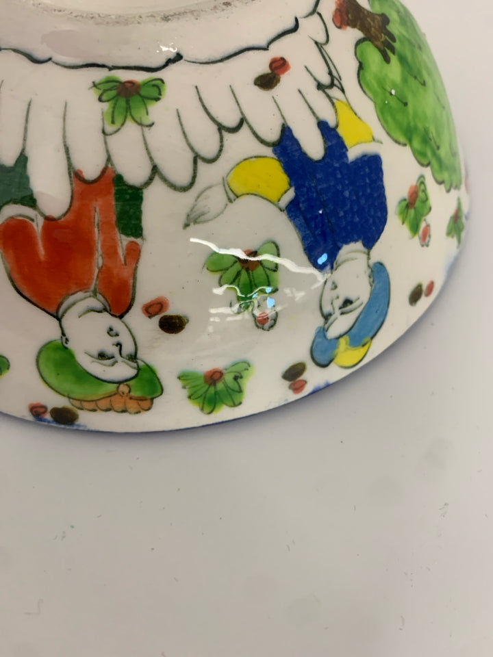 BLUE & WHITE ASIAN STYLE BOWL.