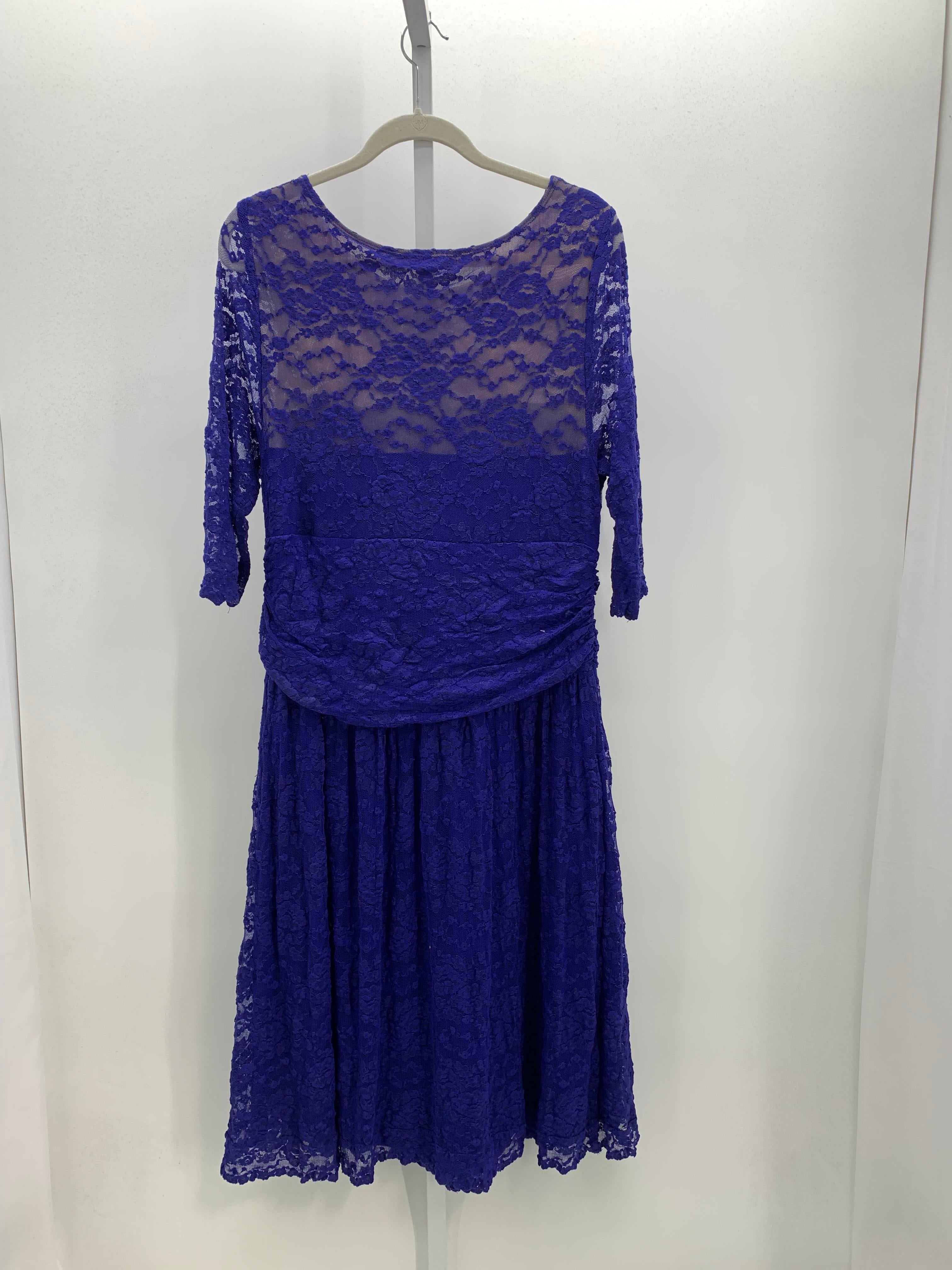 Size 2X Womens 3/4 Sleeve Dress