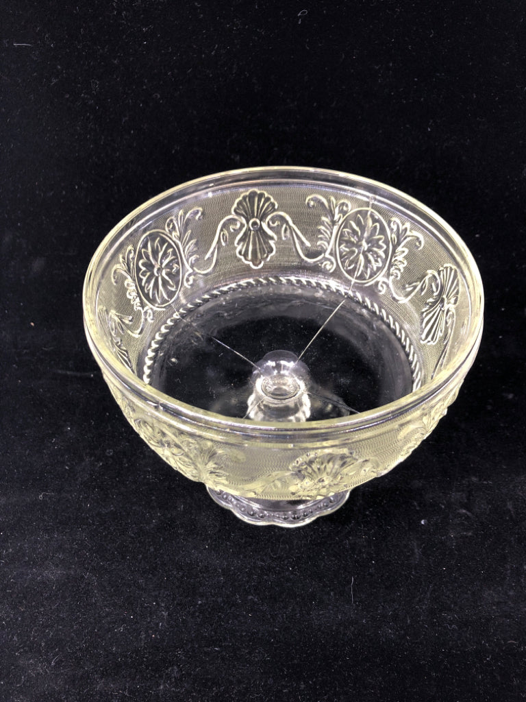 VTG YELLOW OPAQUE TINTED CANDY DISH/PLANTER.