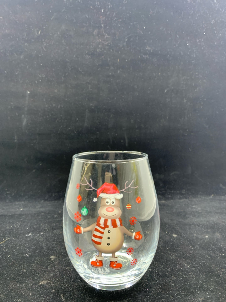 REINDEER STEMLESS WINE GLASS.