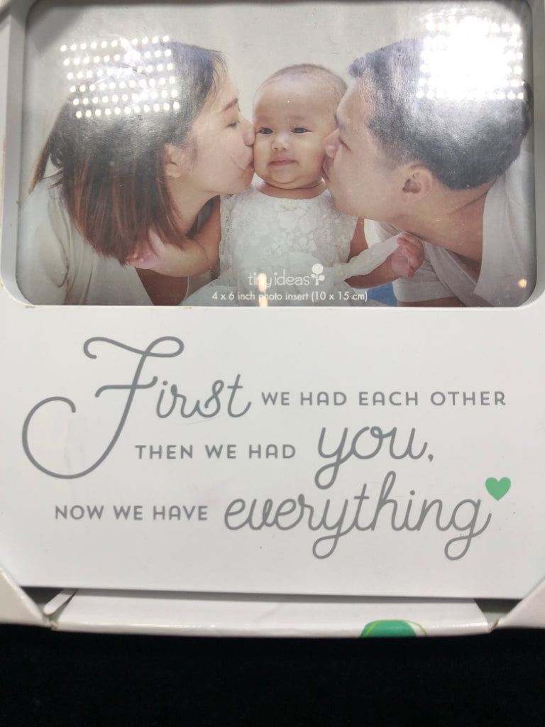 NIP 'FIRST WE HAD EACH OTHER' PICTURE FRAME.