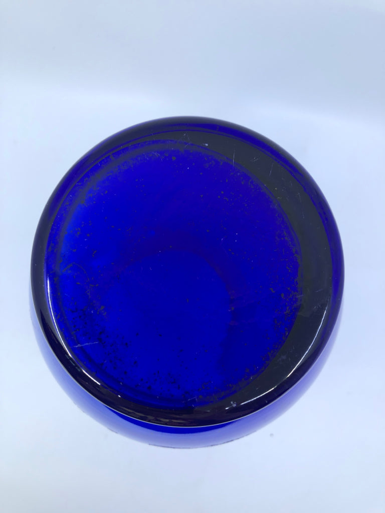 LARGE COBALT BLUE VASE.