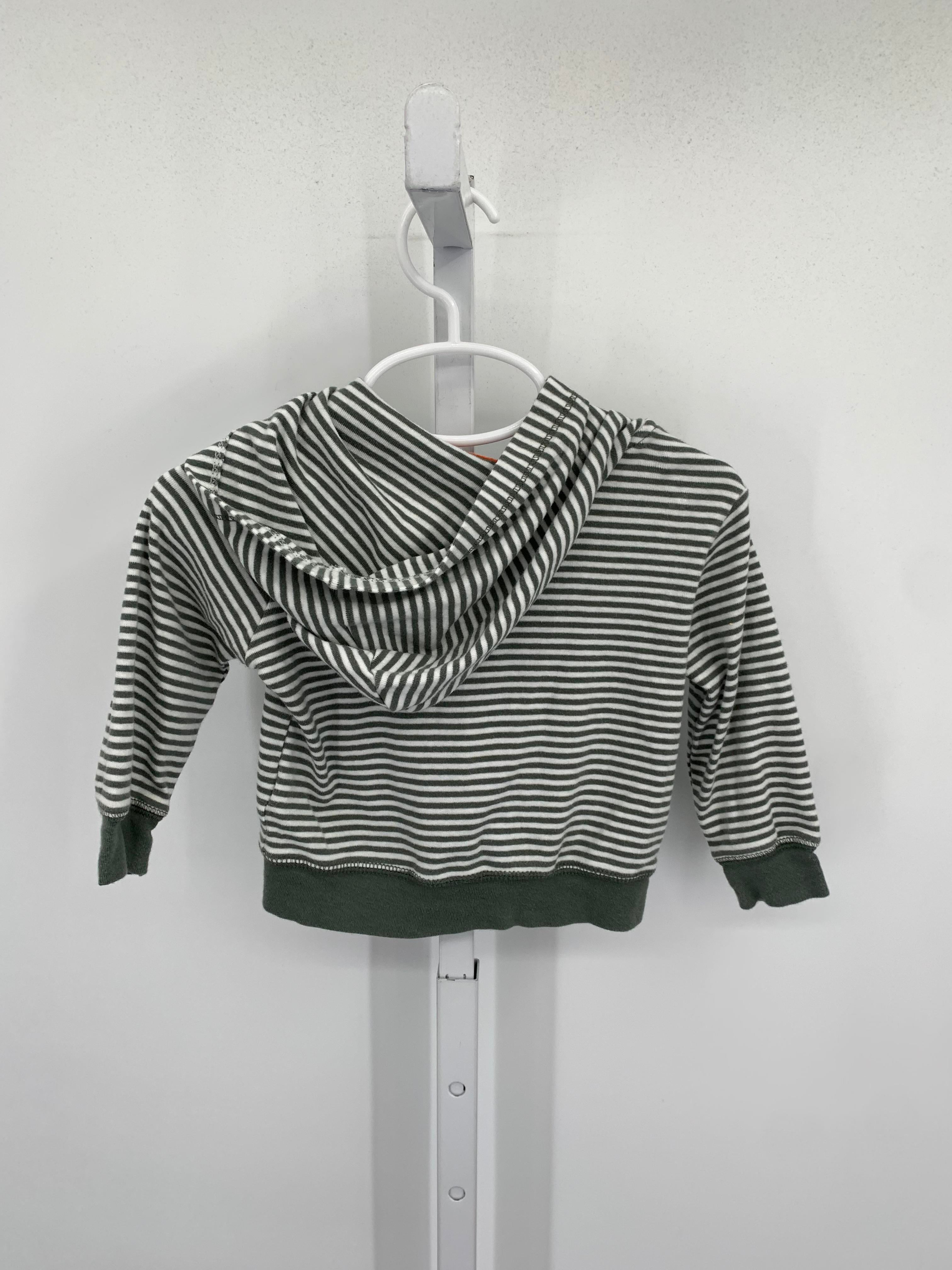 WHITE STRIPES HOODED KNIT