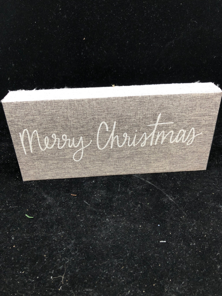 MERRY CHRISTMAS WOOD BLOCK SIGN.