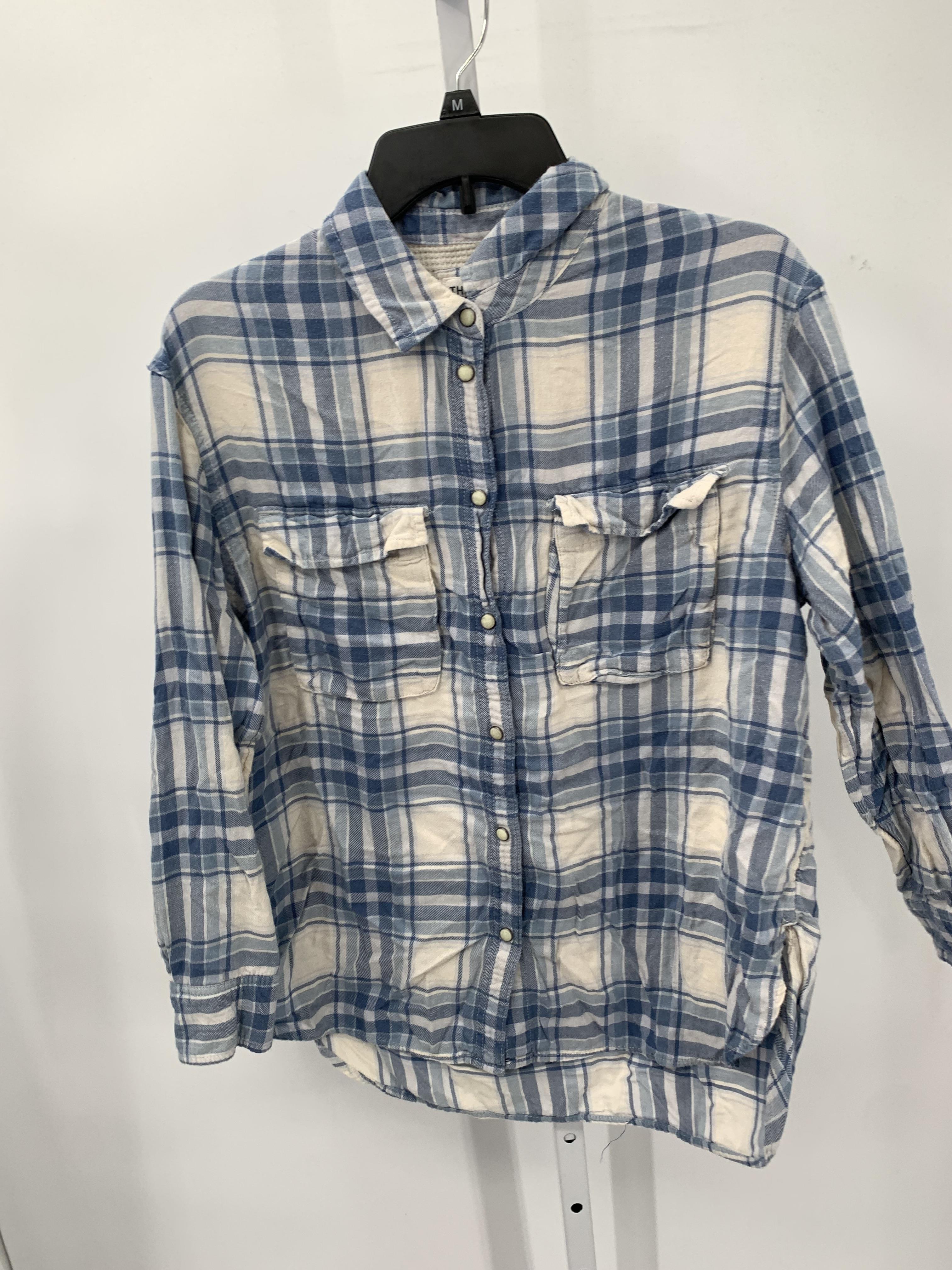 WHITE PLAID BTN DOWN