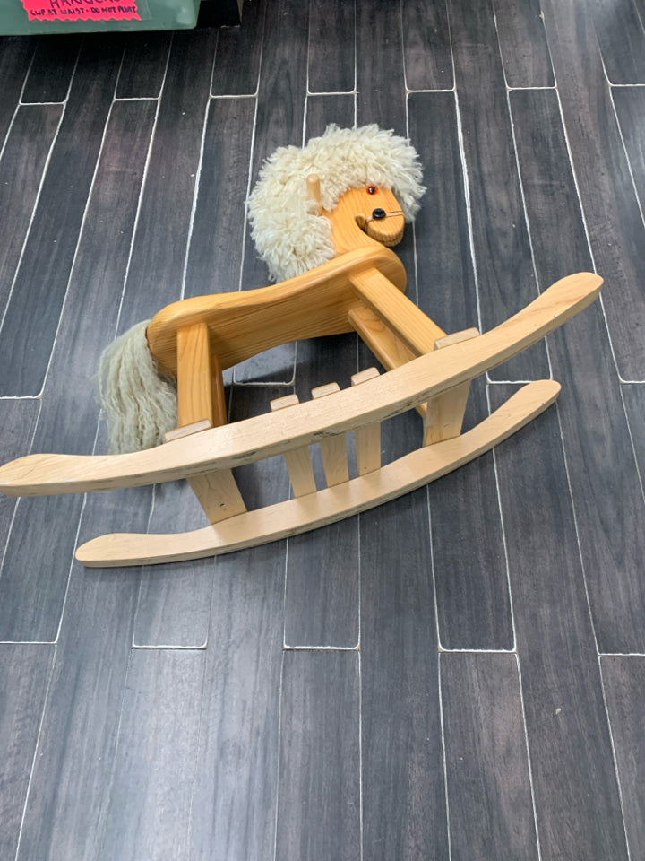 Solid Oak Child Rocking Horse