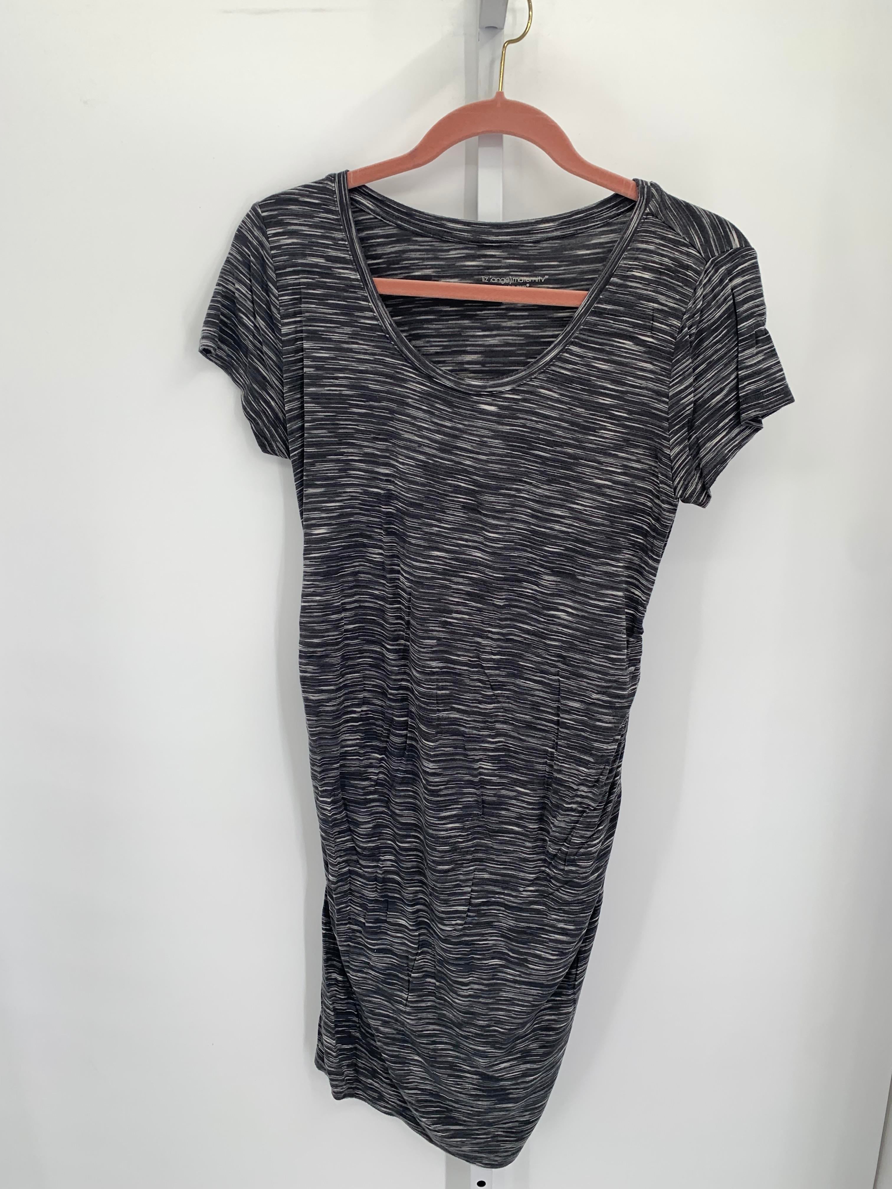 Liz Lange Grey Size Small Maternity Short Sleeve Dress