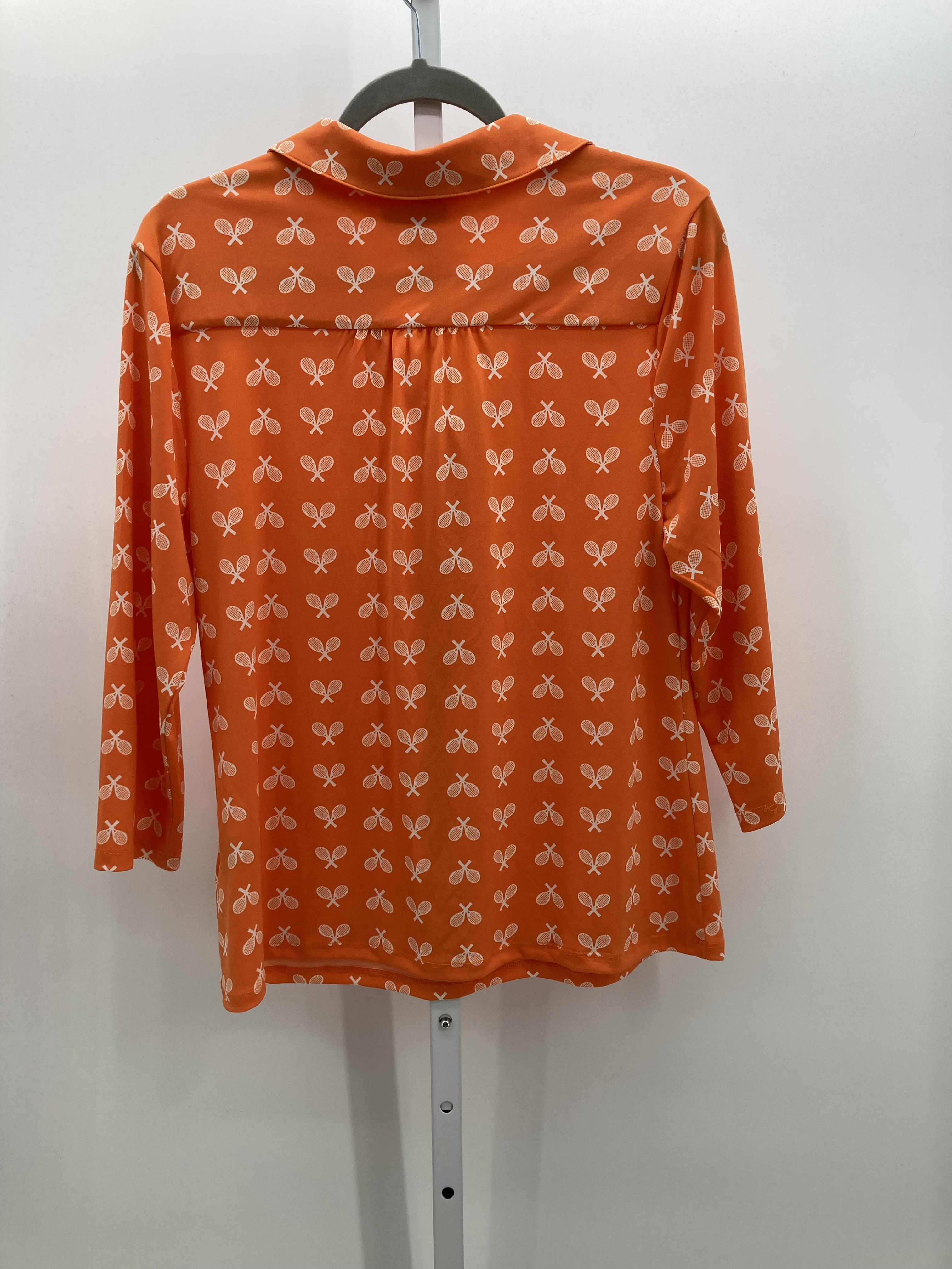 Charter Club Size Large Misses 3/4 Sleeve Shirt