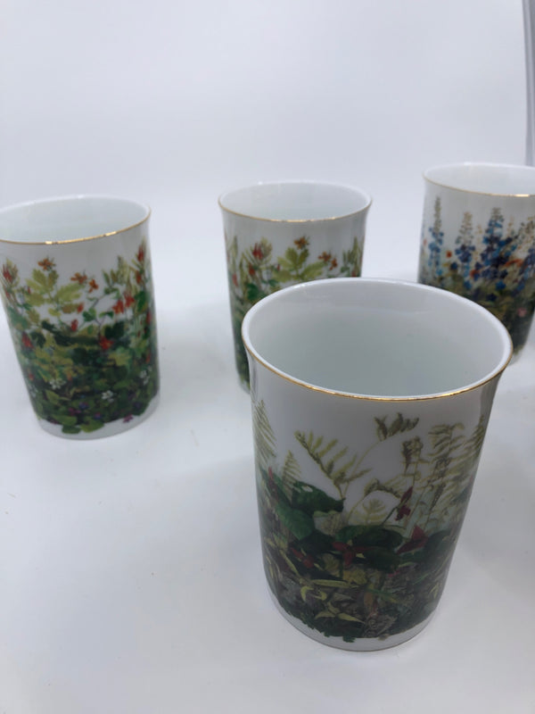 6 OTAGIRI AMERICAN WILDFLOWER MUGS.