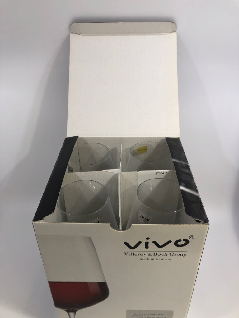 4PC VIVO WINE GLASSES IN BOX.