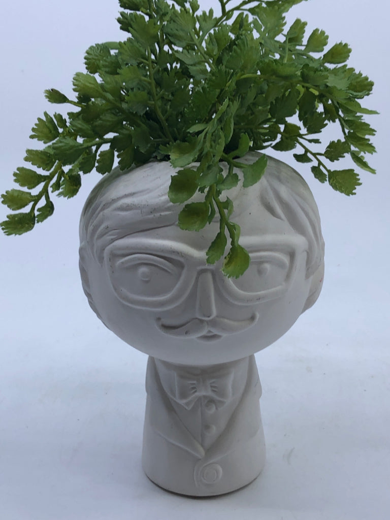 MAN/WOMAN FAUX SUCCULENT SHELF DECOR.