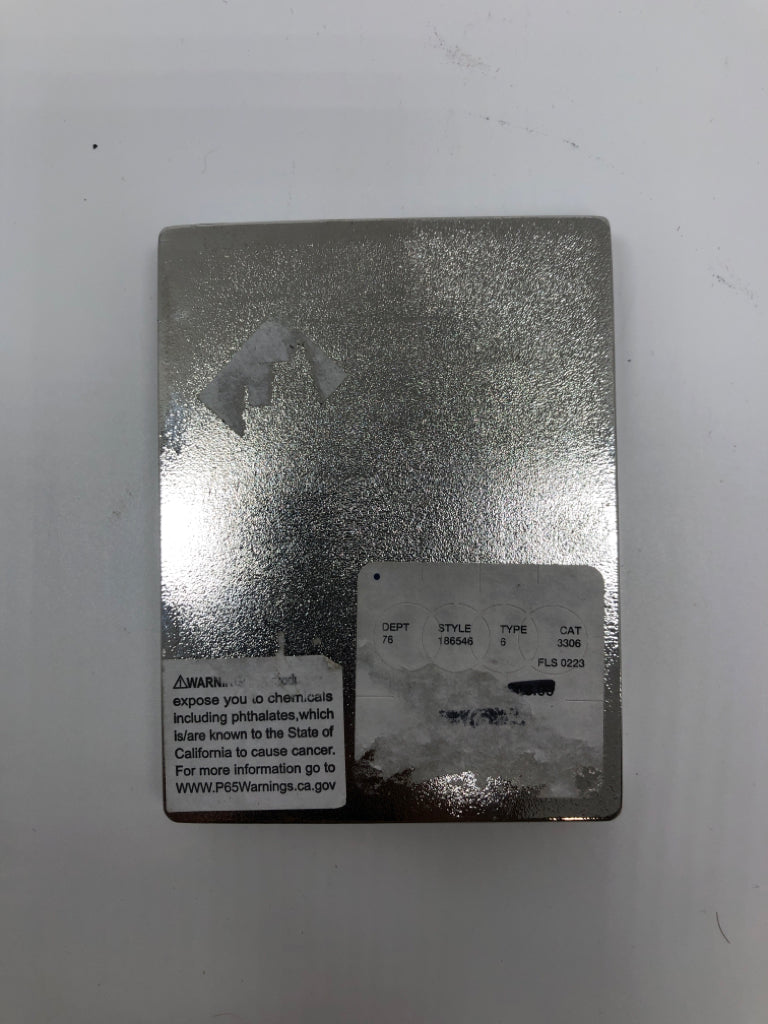 GOOD VIBES ONLY SILVER METAL BLOCK.