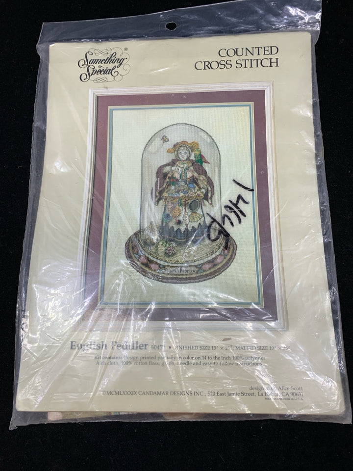 NIP COUNTED CROSS STITCH KIT- ENGLISH PEDDLER