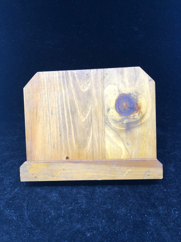 WOOD BOOK STAND.