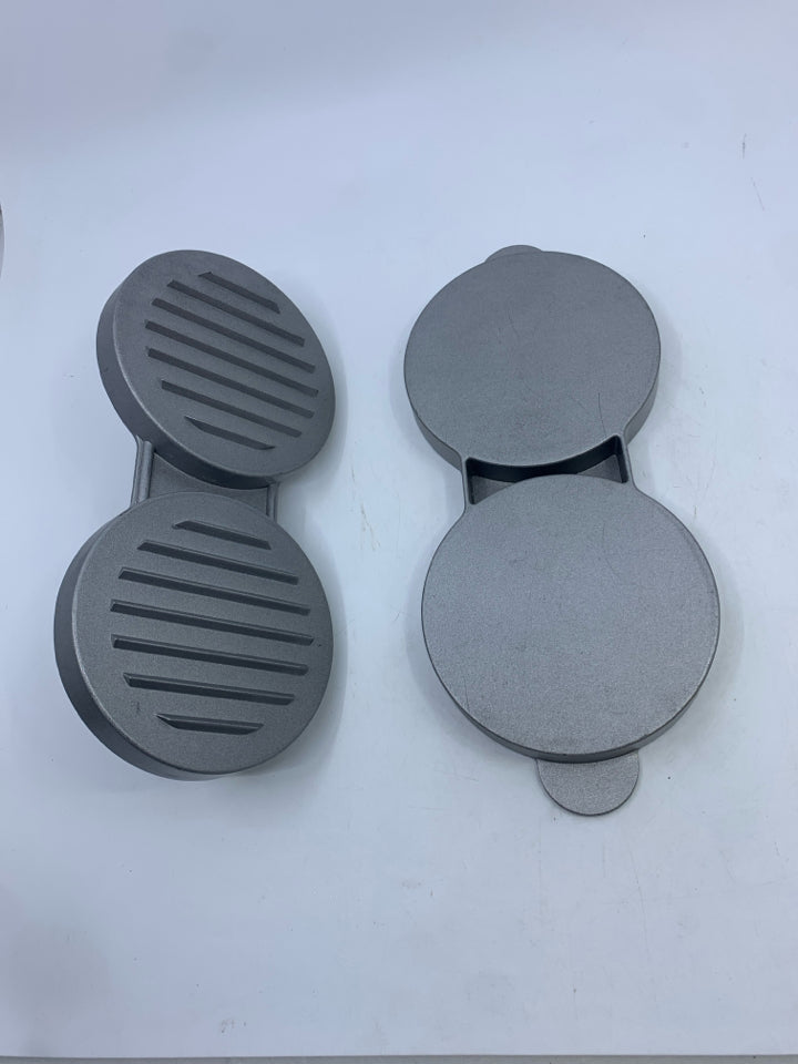 2PC NONSTICK DOUBLE BURGER PRESS.