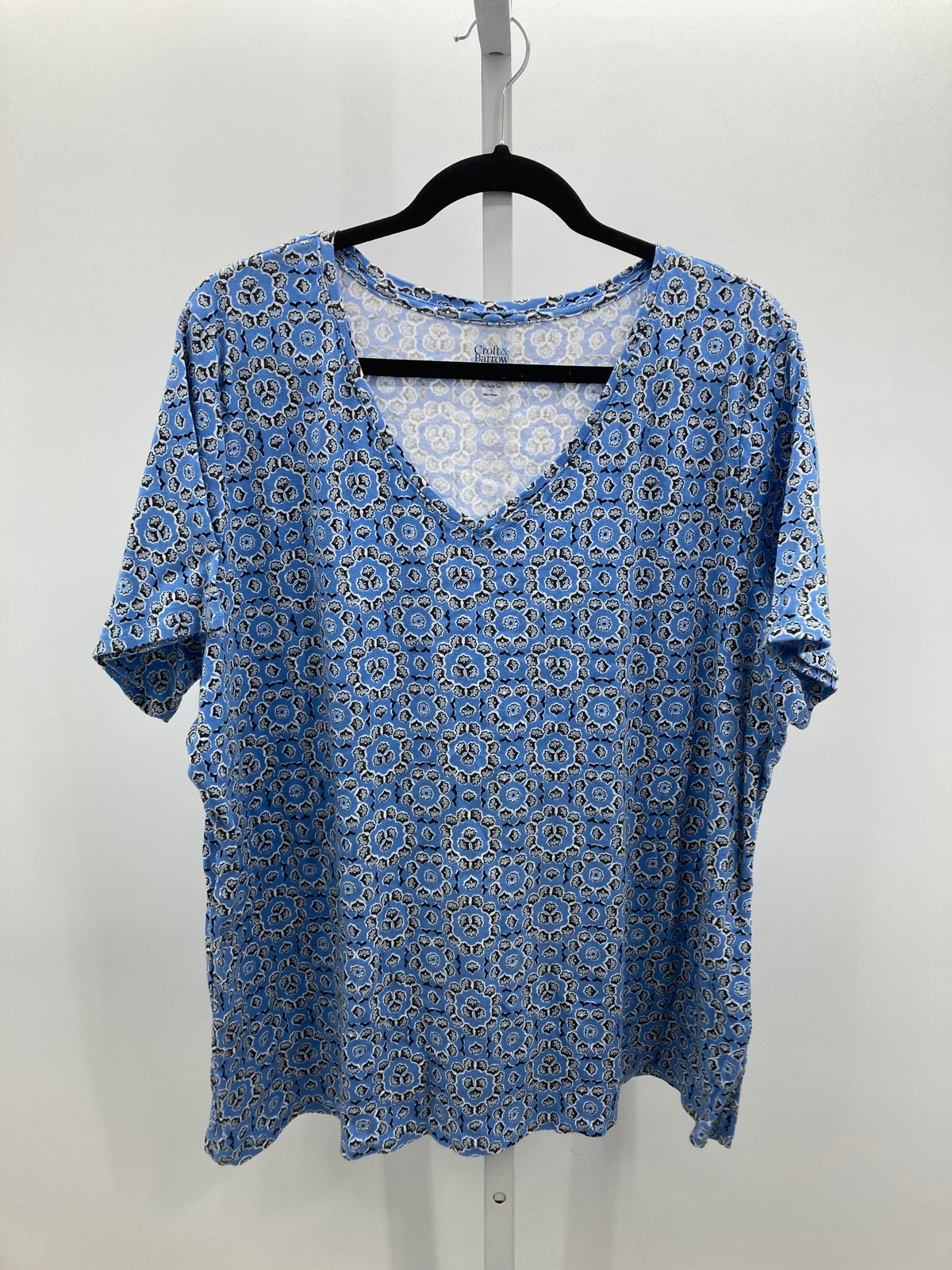 Croft & Barrow Size 2X Womens Short Sleeve Shirt