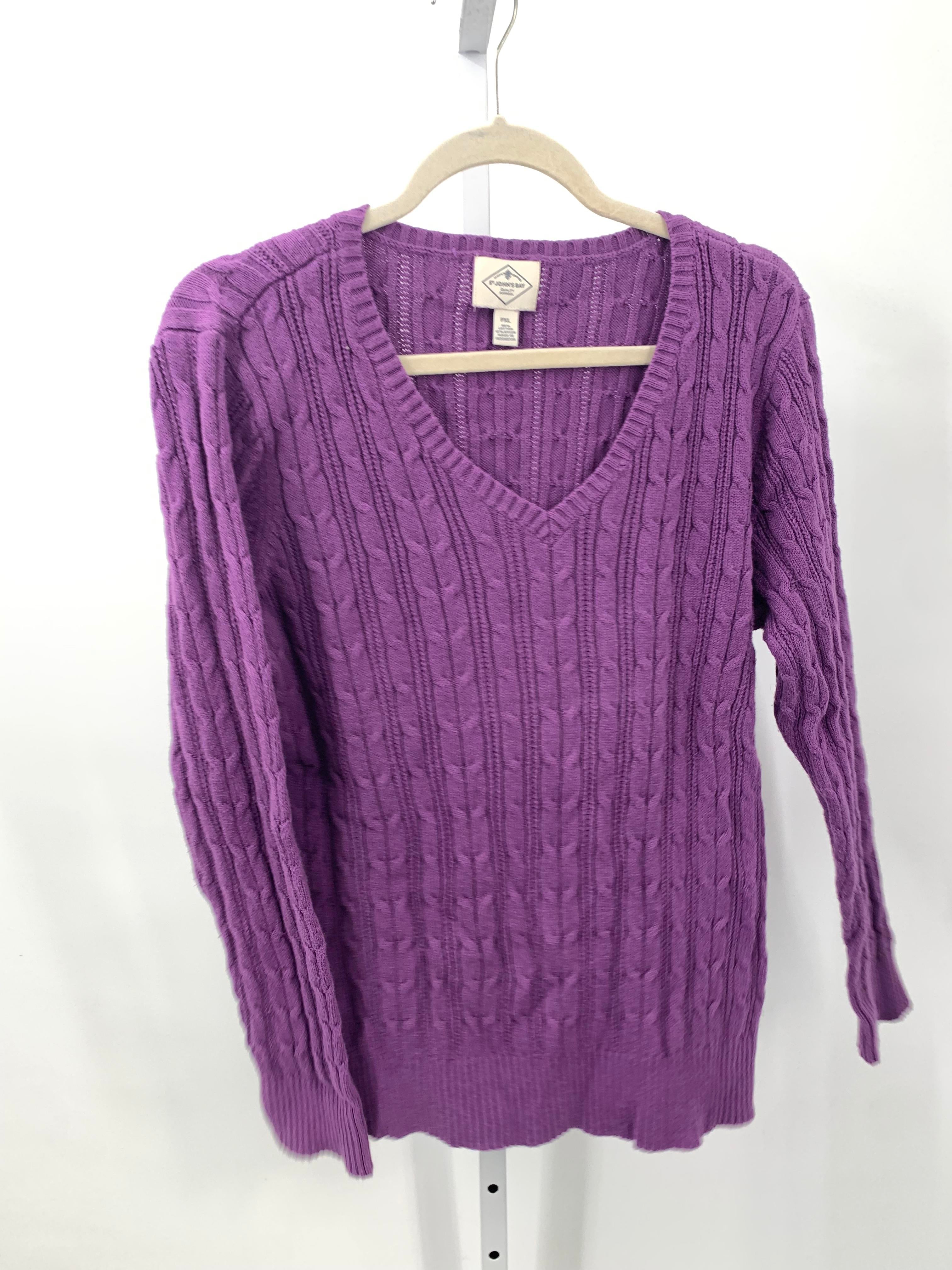 St. Johns Bay Size X Large Petite Petite Long Slv Sweater
