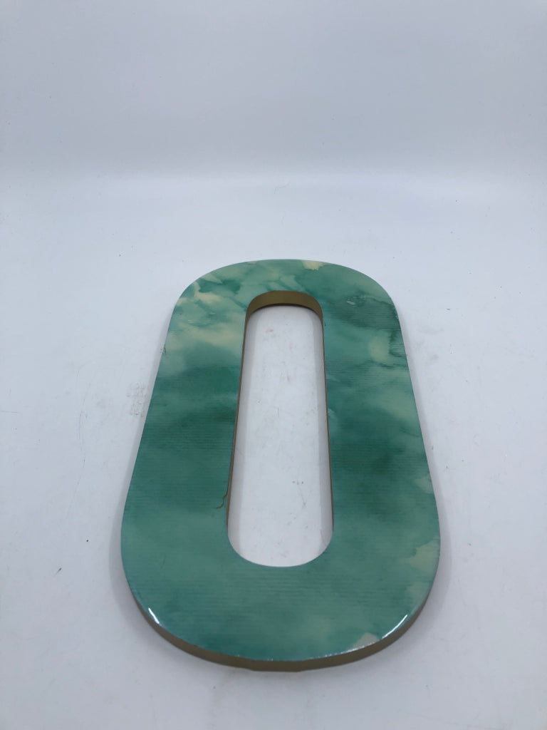 GREEN GLAZED "O".