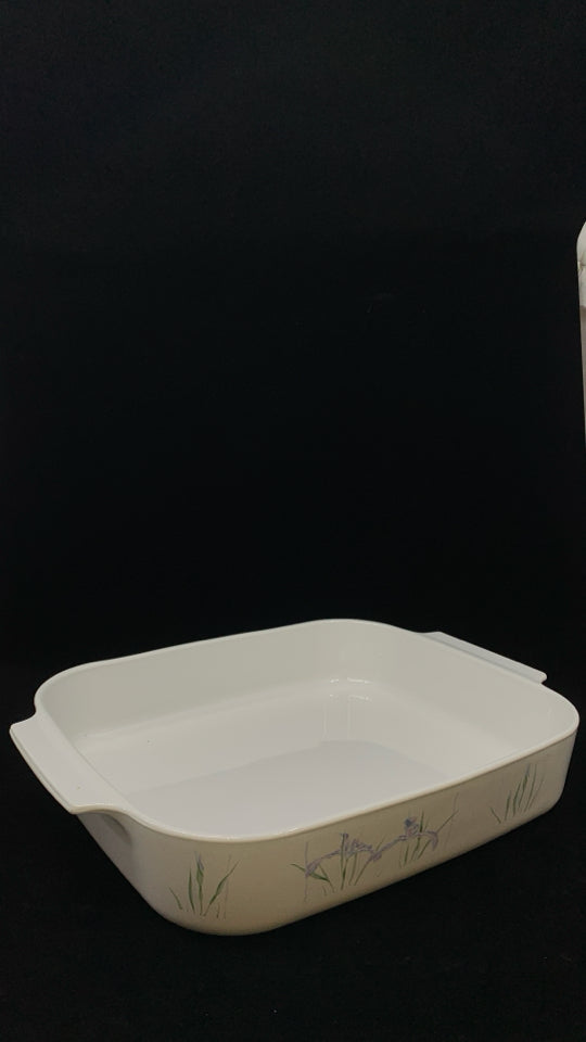 BLUE IRIS RECTANGLE BAKER.