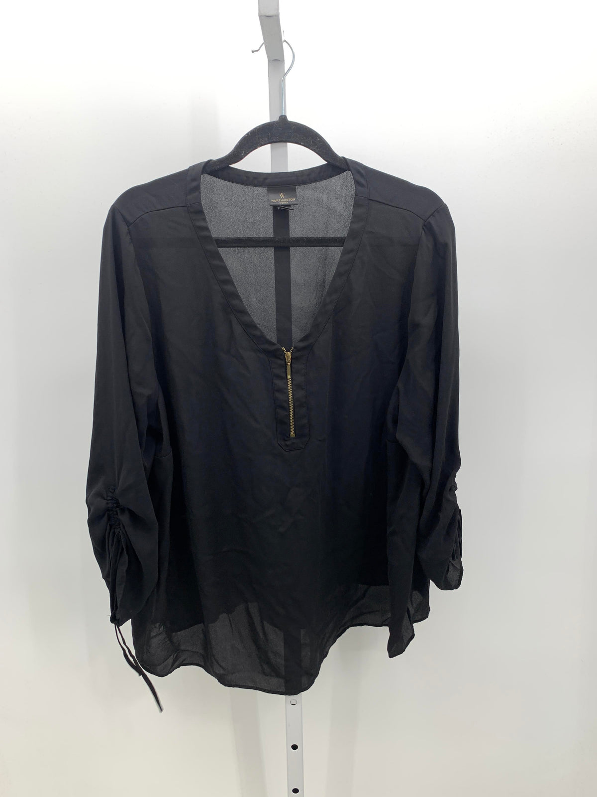 Worthington Size 2X Womens 3/4 Sleeve Shirt