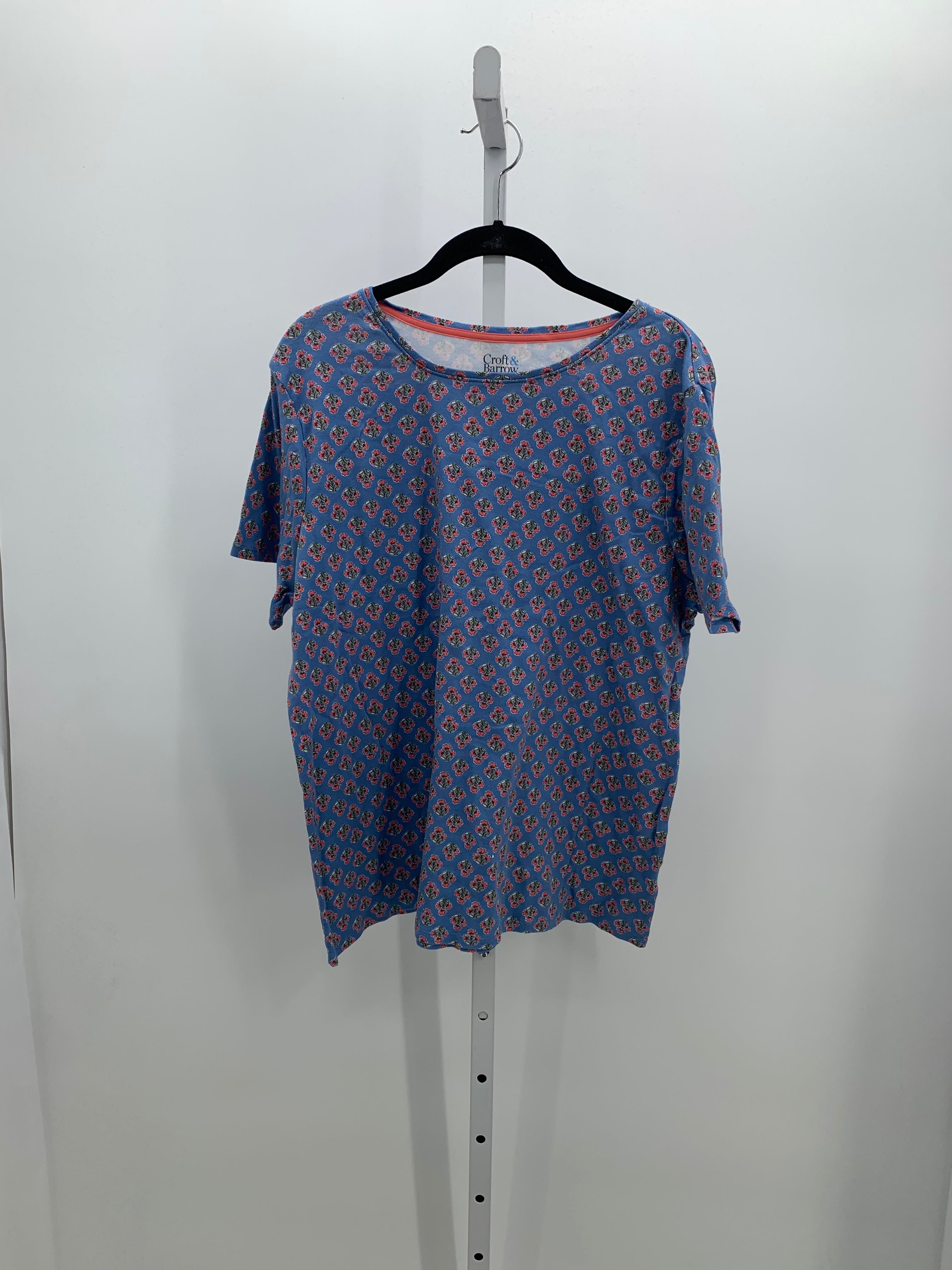 Croft & Barrow Size XXL Misses Short Sleeve Shirt