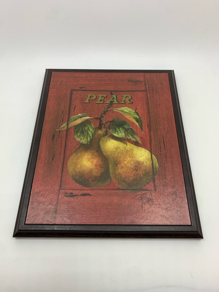 PEAR WALL PLAQUE.
