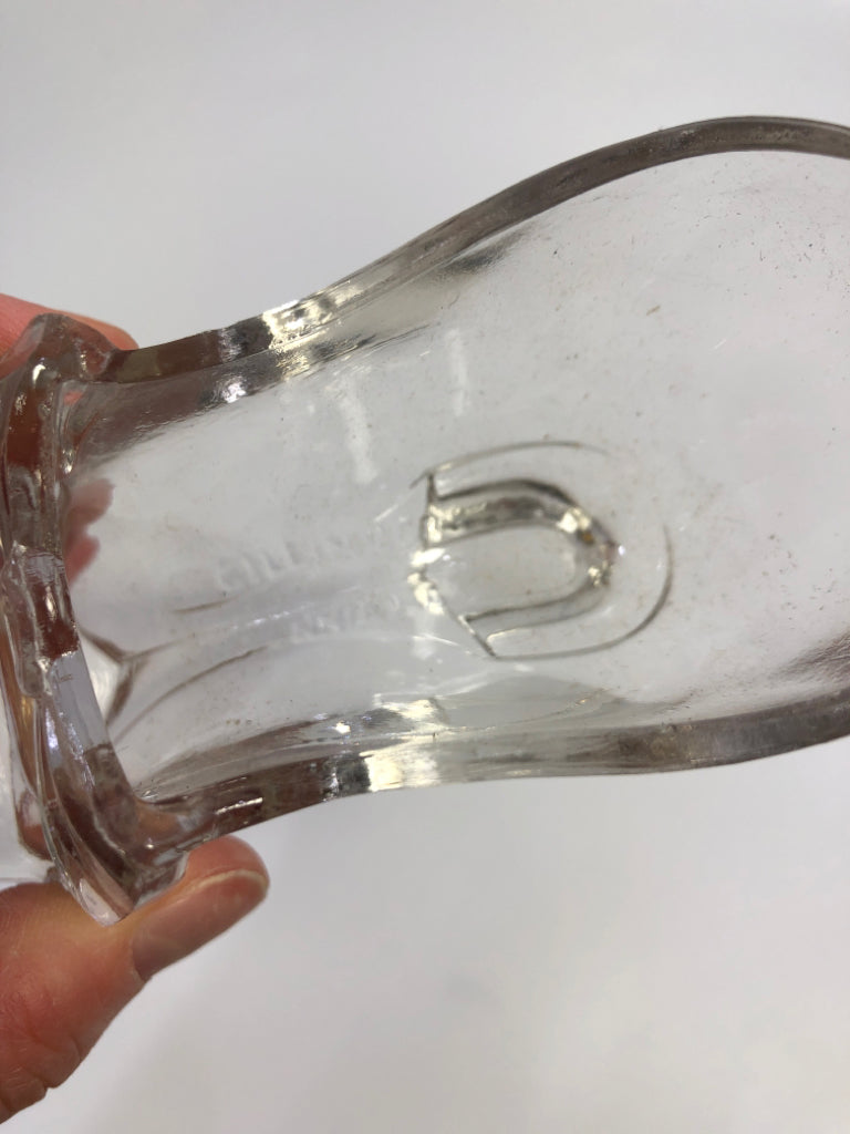 VTG CLEAR GLASS SLIPPER-GILLINDER & SONS.