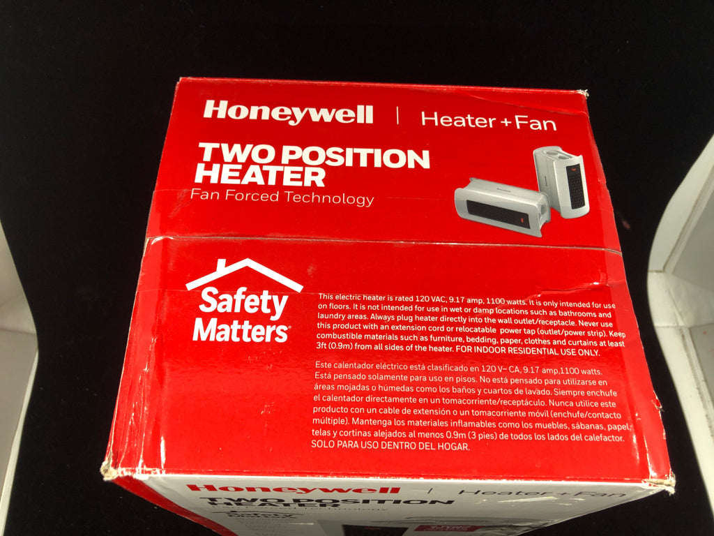 NIB HONEYWELL HEATER FAN.