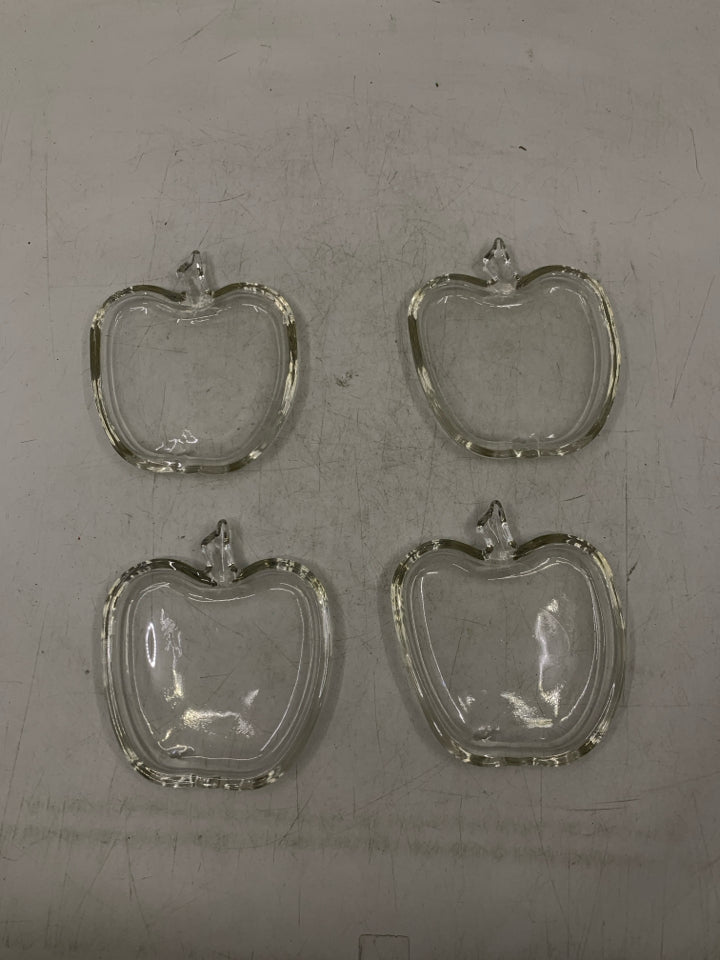 4 SMALL APPLE PLATES.