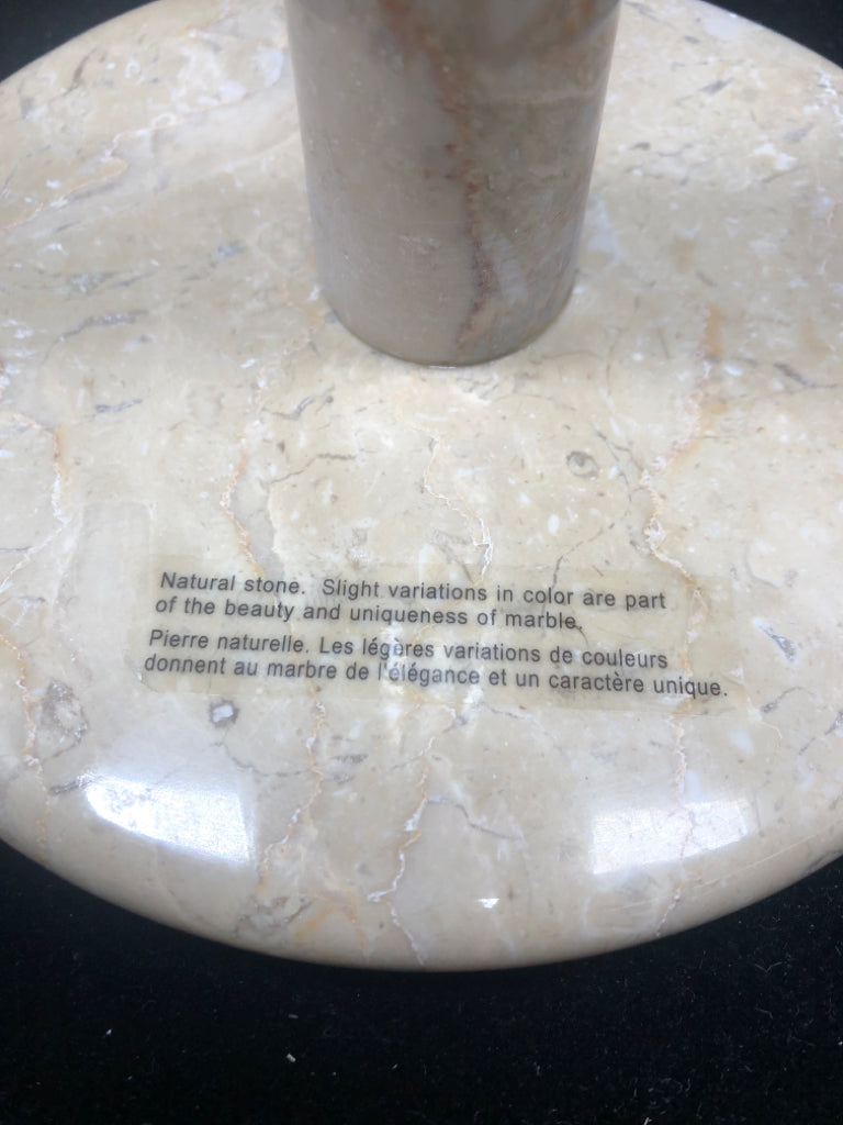 TAN STONE PAPER TOWEL HOLDER.