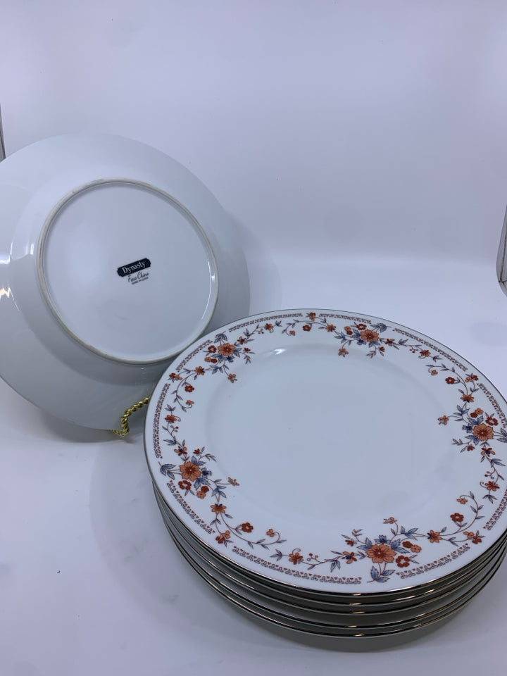 30PC DYNASTY RED FLORAL CHINA SET SERVICE FOR 6.