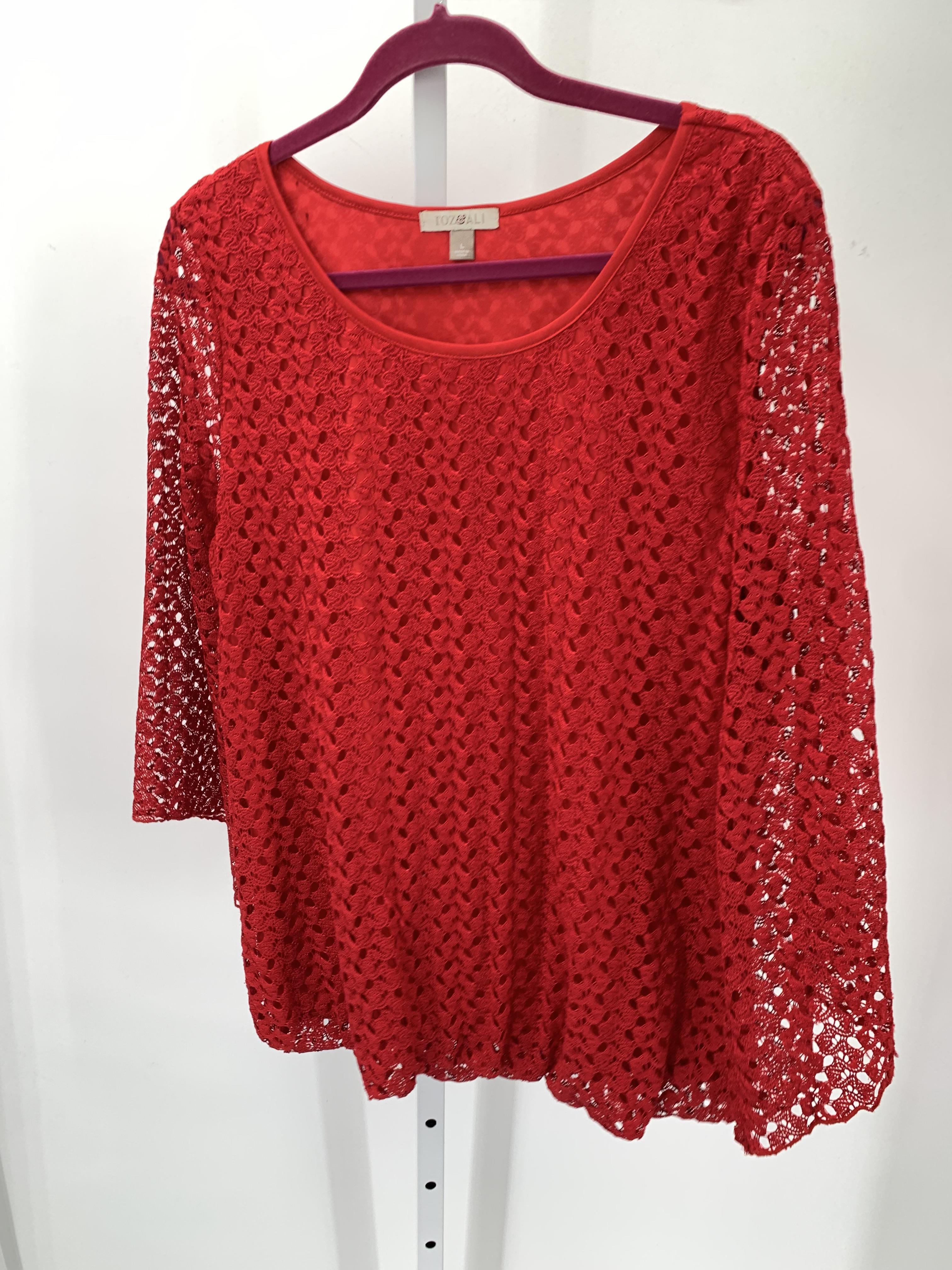 Roz & Ali Size L/XL Misses Long Sleeve Shirt