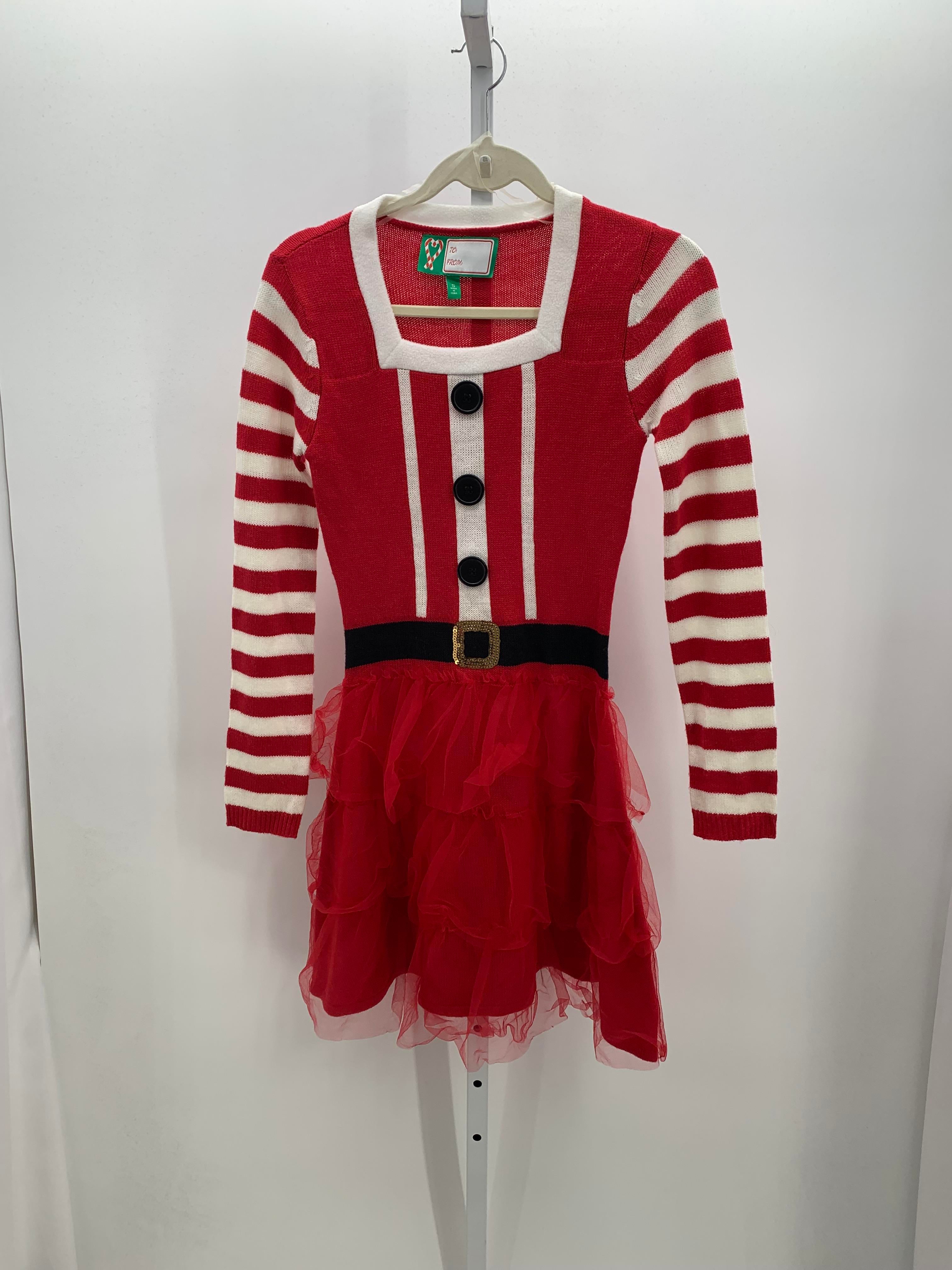 LONG SLV SWEATER DRESS WHITE STRIPES.
