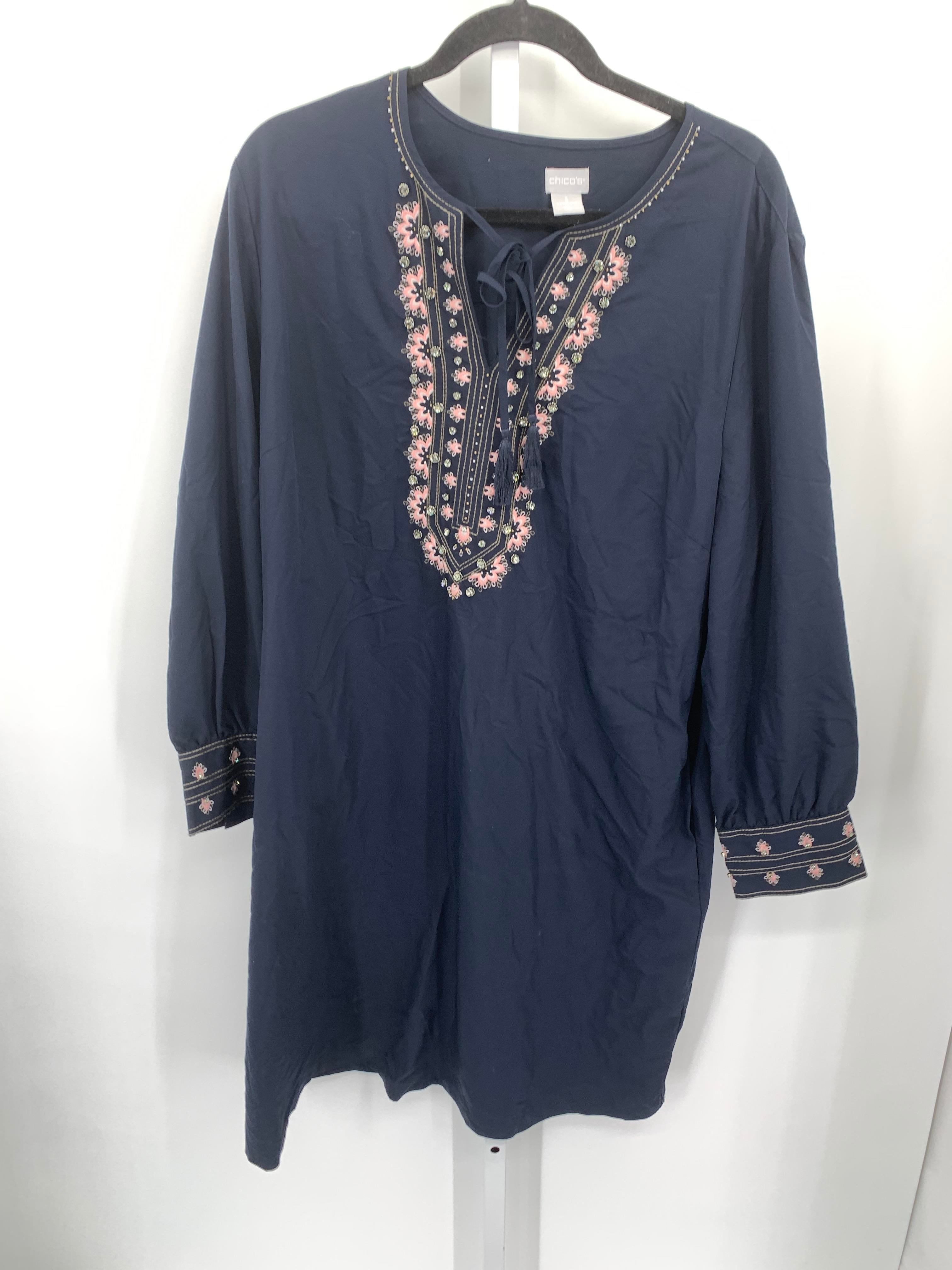 Chico's Size 16/18 Misses Long Sleeve Dress