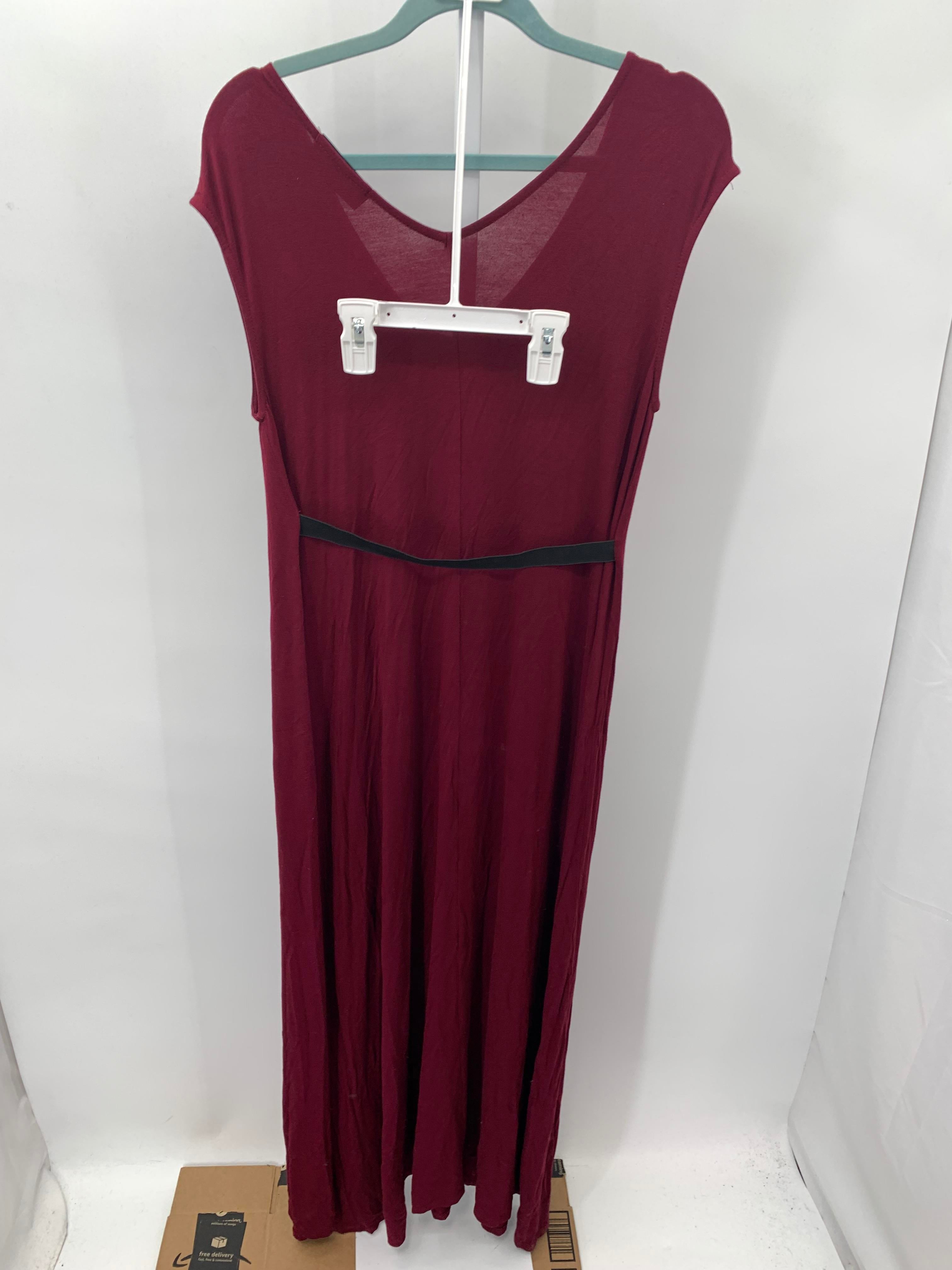 Mother Bee Burgandy Size Medium Maternity Short Sleeve Dress