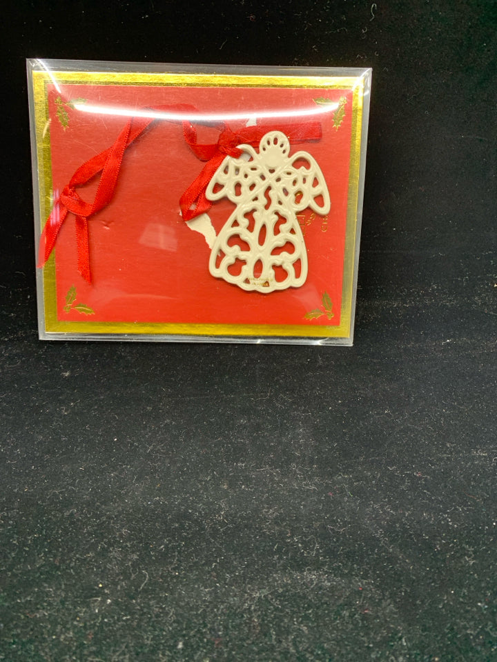 LENOX PIERCED ANGEL ORNAMENT IN PACKAGE.