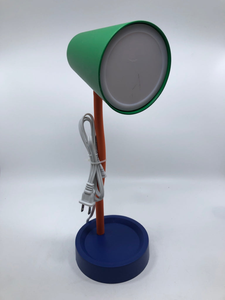 COLOR BLOCK ADJUSTABLE DESK LAMP.