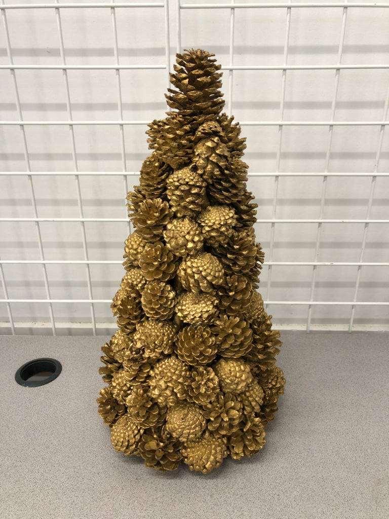 GOLD PINECONE TREE.