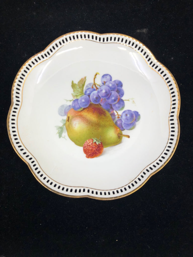 5PC SCHUMANN 4 LUNCH PLATES+ SERVER FRUIT DESIGN.