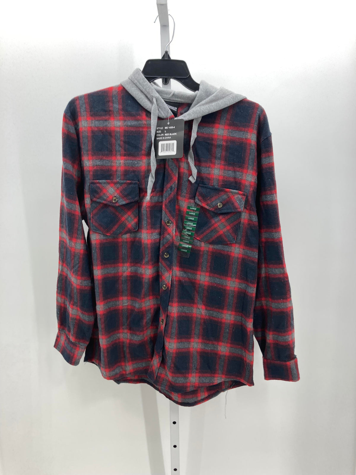 NEW HOODED RED PLAID