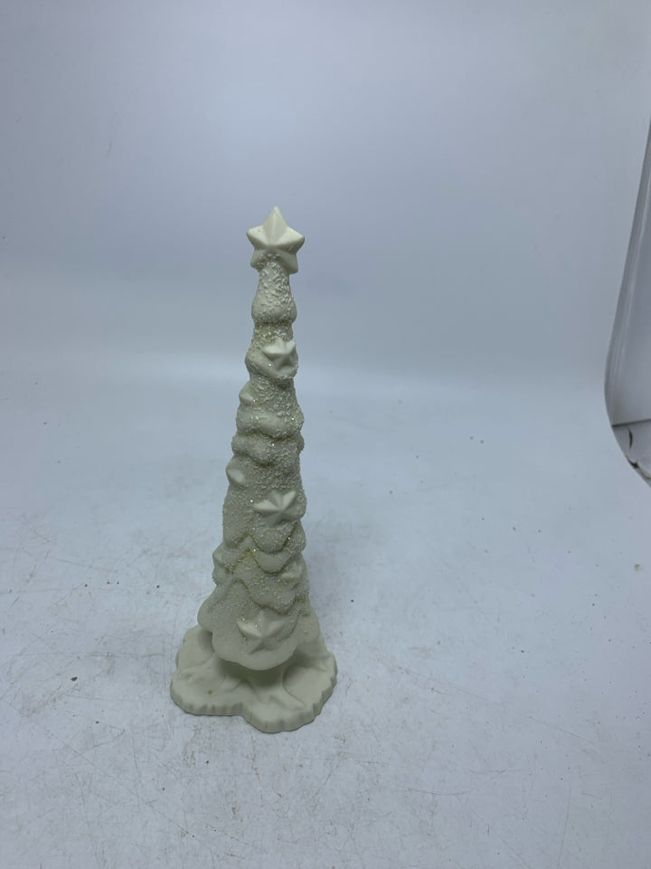 DEPT 56 IVORY SKINNY CHRISTMAS TREE.