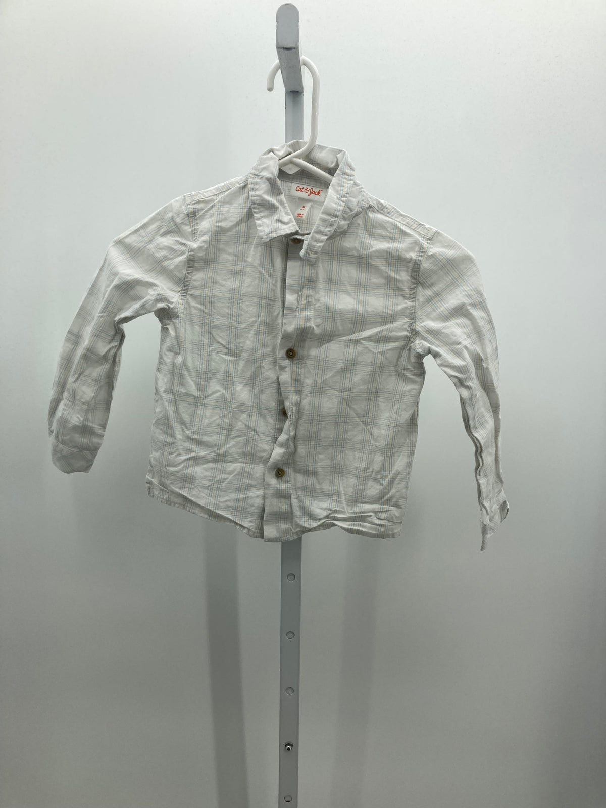 BLUE PLAID BTN DOWN