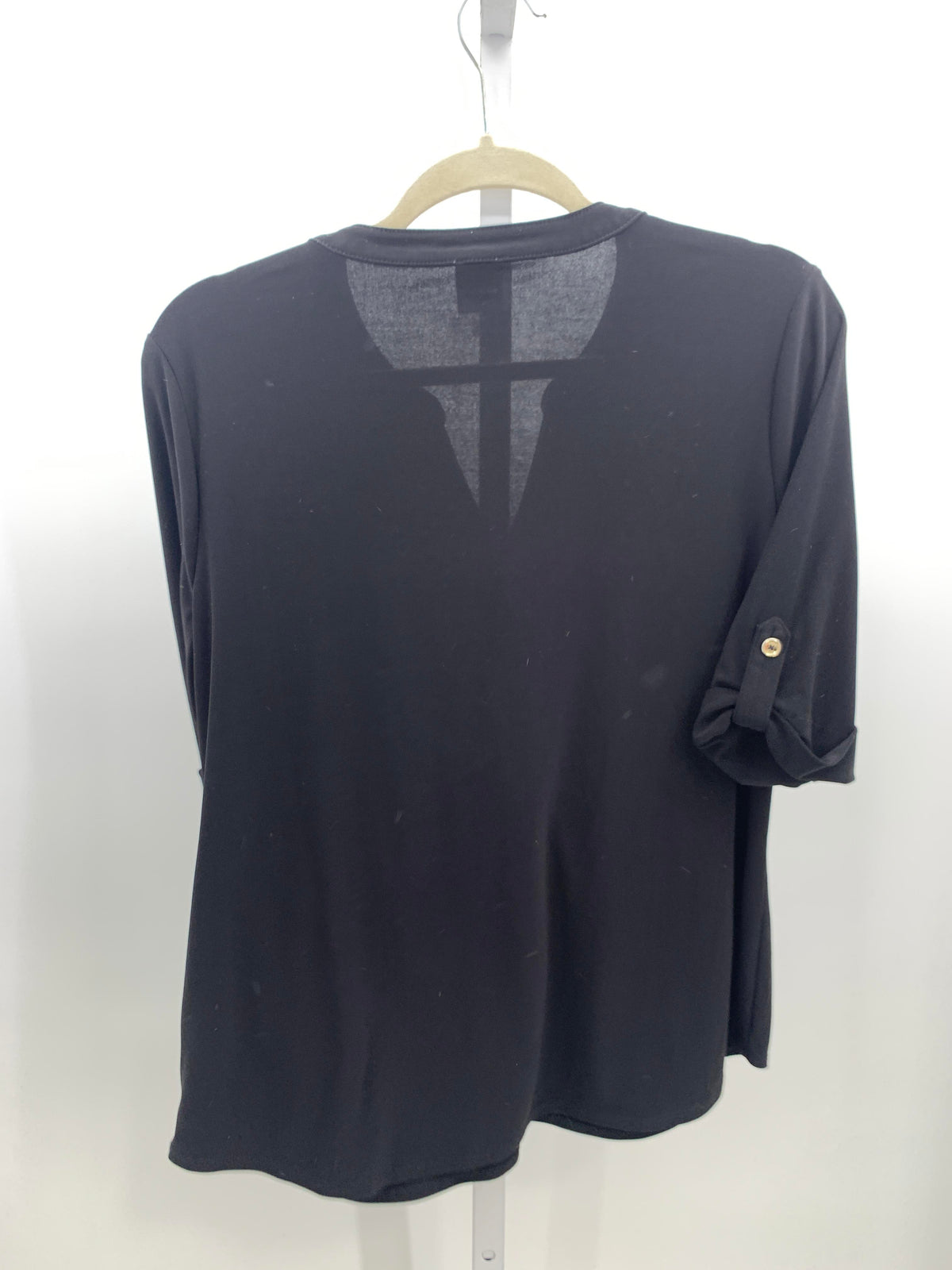 Anne Klein Size Large Misses Short Sleeve Shirt