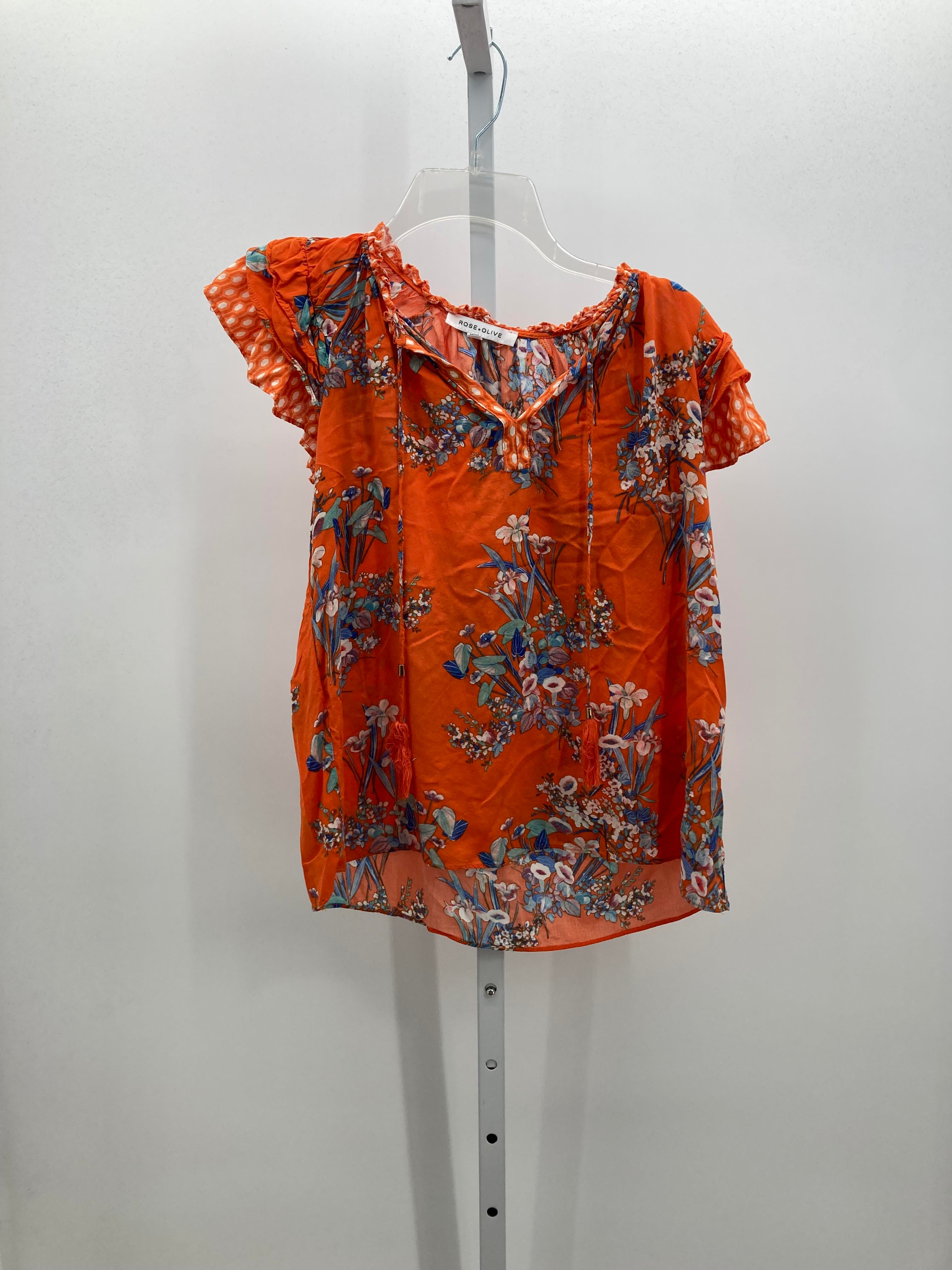 Rose & Olive Size Small Misses Short Sleeve Shirt