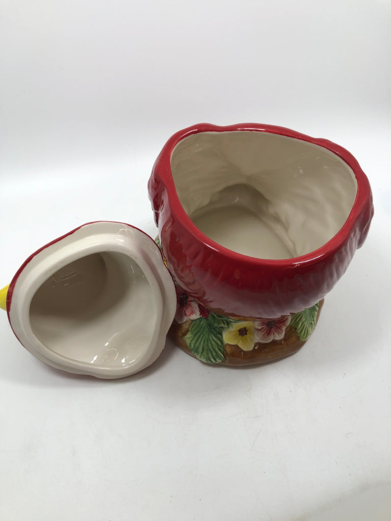CRACKER BARREL CARDINAL COOKIE JAR.