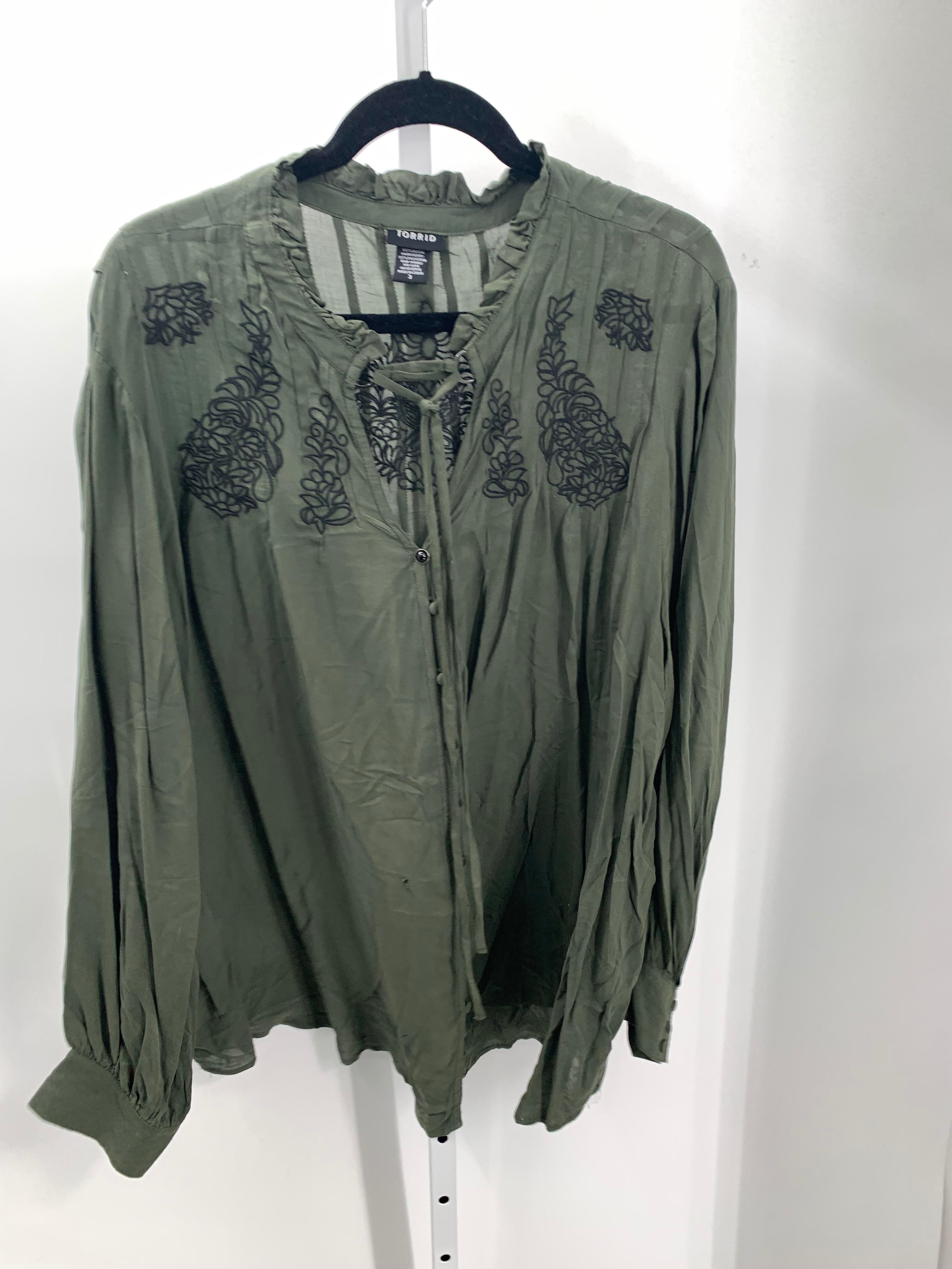 Torrid Size 3X Womens Long Sleeve Shirt