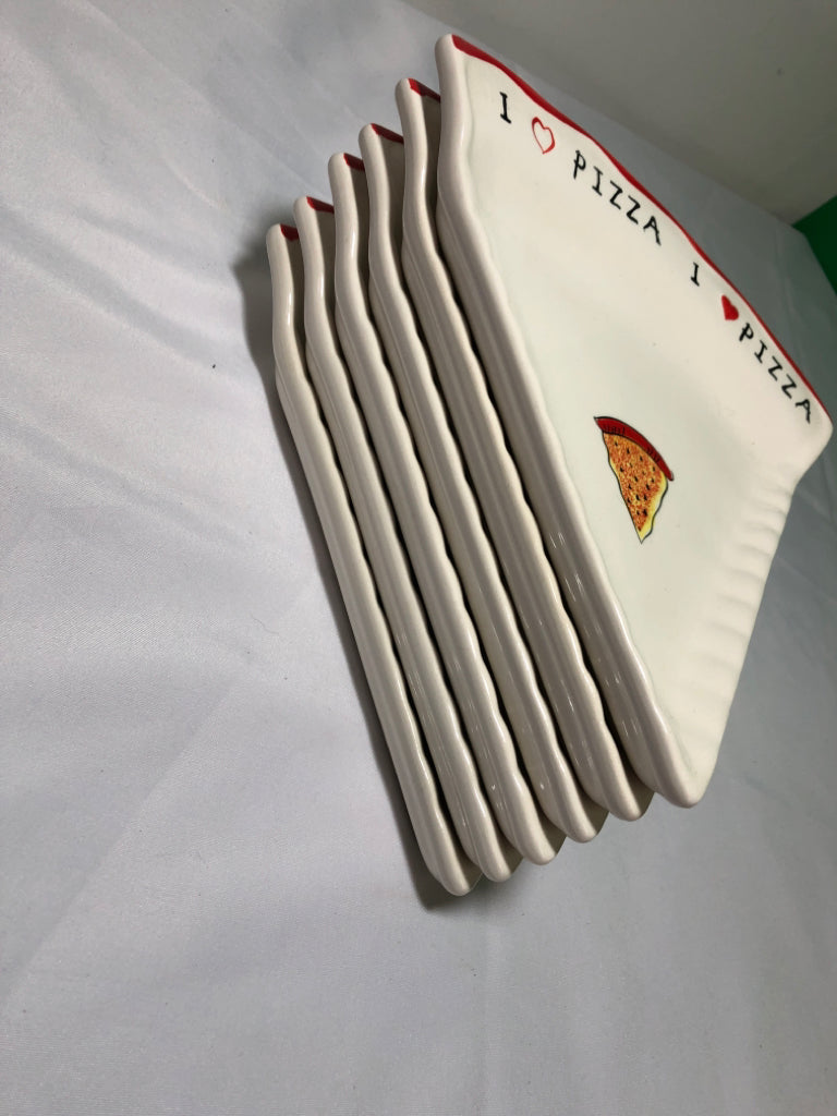 7 I LOVE PIZZA PLATES.