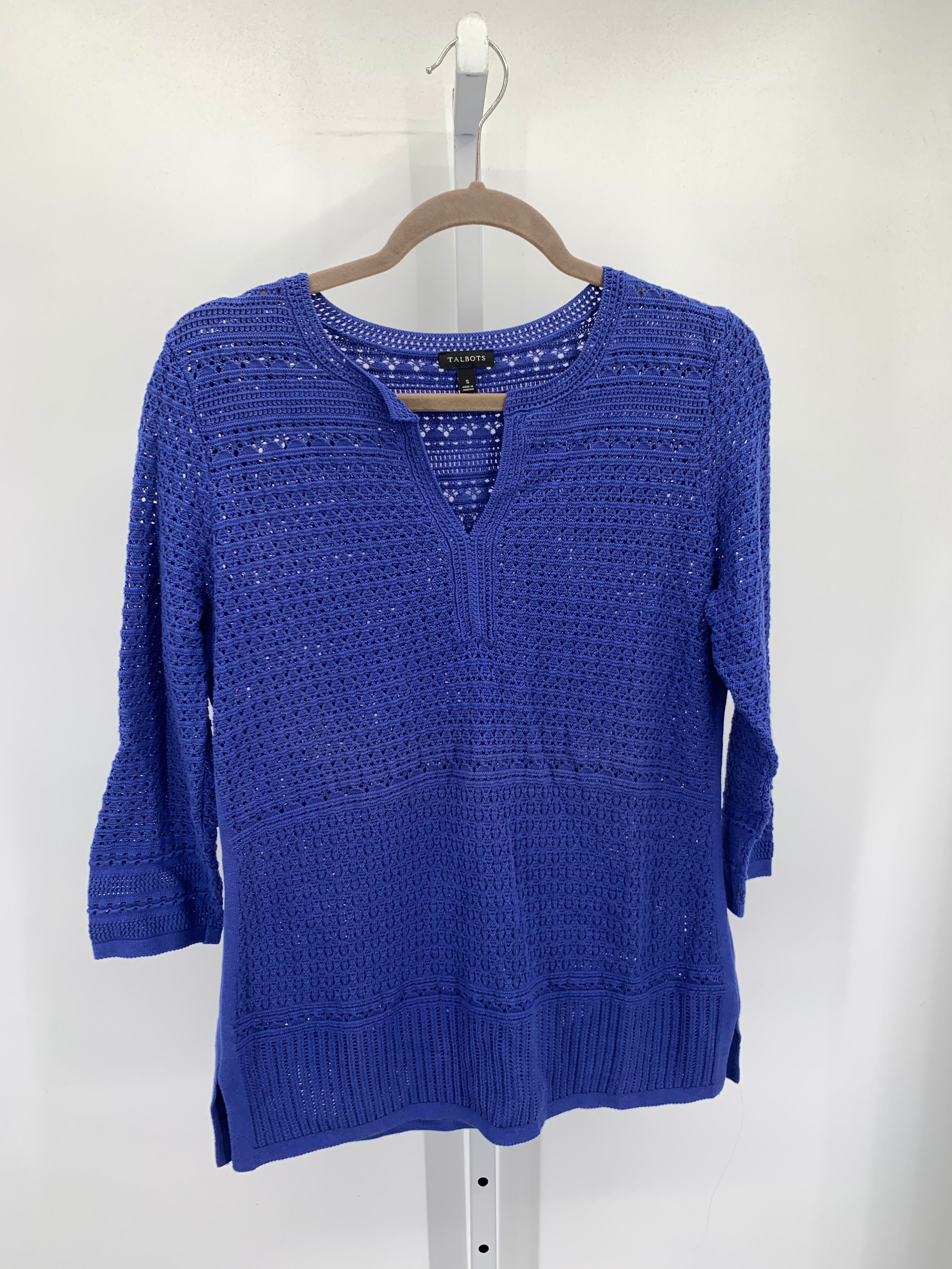 Talbots Size Small Misses 3/4 Sleeve Sweater