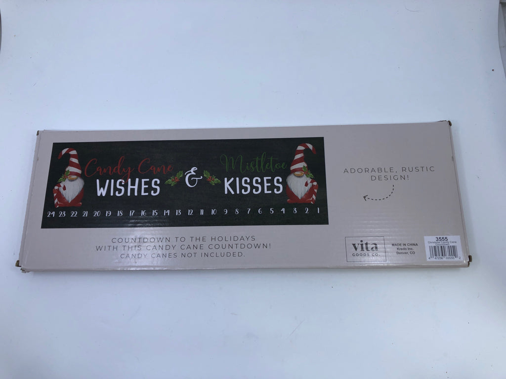 NIB CANDY CANE COUNTDOWN SIGN