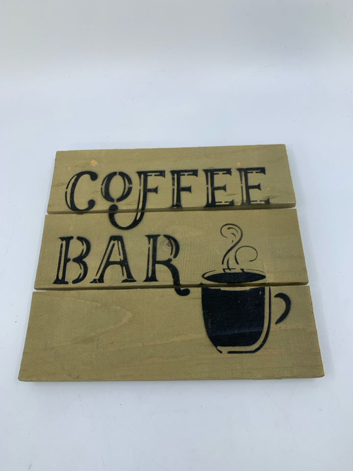 COFFEE BAR WOOD SIGN.